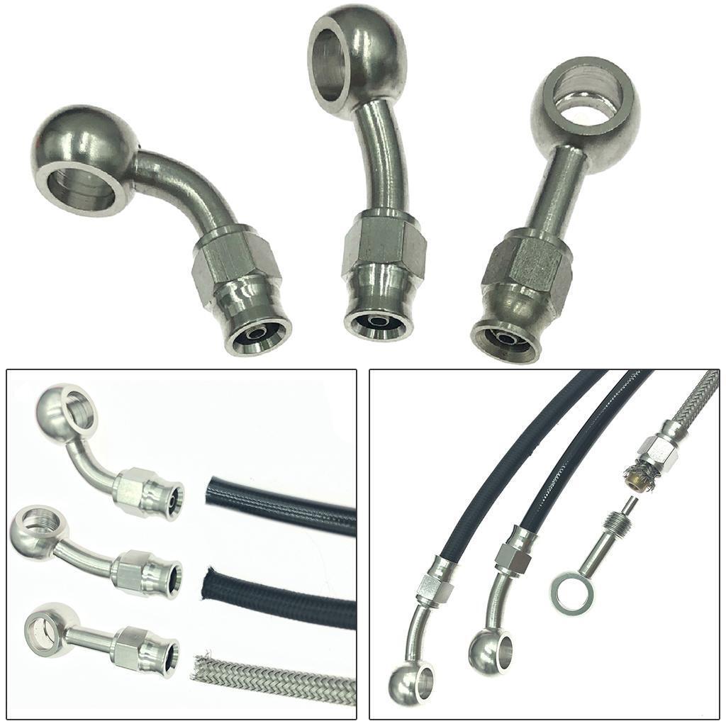 Adattatore per freno 0/28/90 gradi AN3 10mm raccordo giunto per tubo accessori di ricambio per auto adattatore terminale per montaggio freno