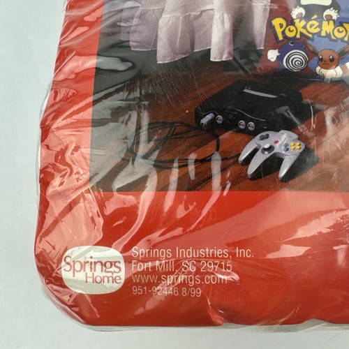 Nintendo Pokemon TWIN SHEET SET New 1999 Springs Home USA NOS Bedding Vintage - Picture 3 of 15