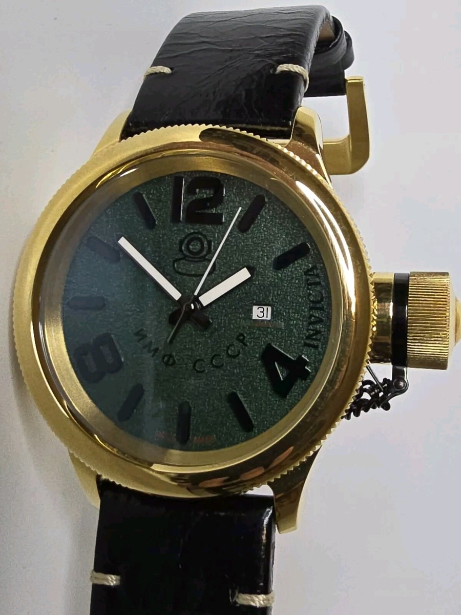 Invicta Men's Russian Diver Swiss Made Automatic Watch Green Dial