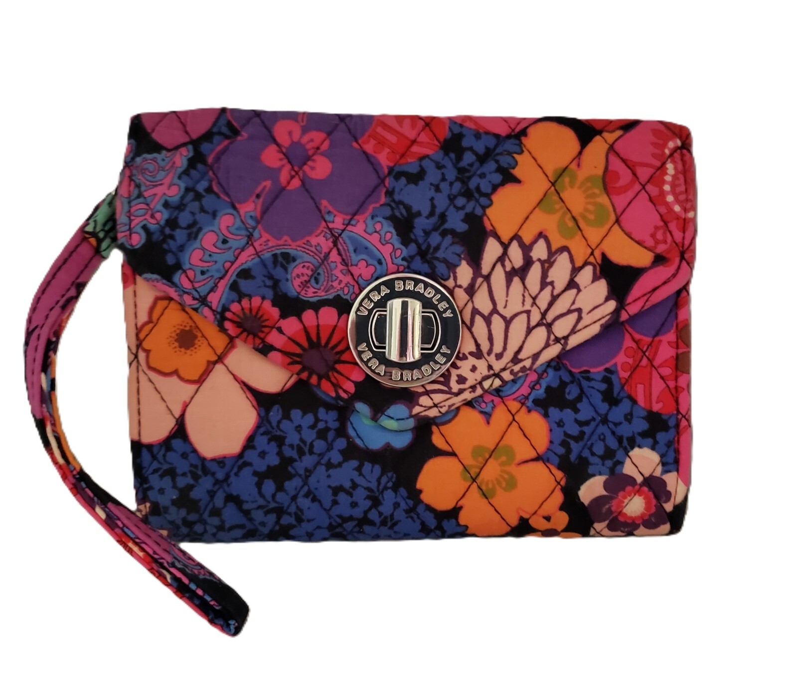 Vera Bradley Muñequera Smartphone Your Turn Cartera Acolchada Floral Fiesta Billetera