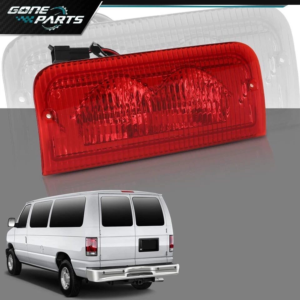 Lámpara trasera roja de tercera luz de freno roja apta para Ford E150 E250 E350 Super Duty 08-14 Foto 2 de 4