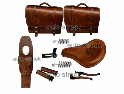 Fit For Royal Enfield Classic 500 350 Front Seats With Bags, Belt, Grip, Lever