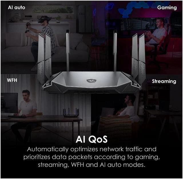 Msi RADIXAX6600 New! Radix Ax6600 Wifi 6 Tri-band Gaming Router - Image 3 of 4