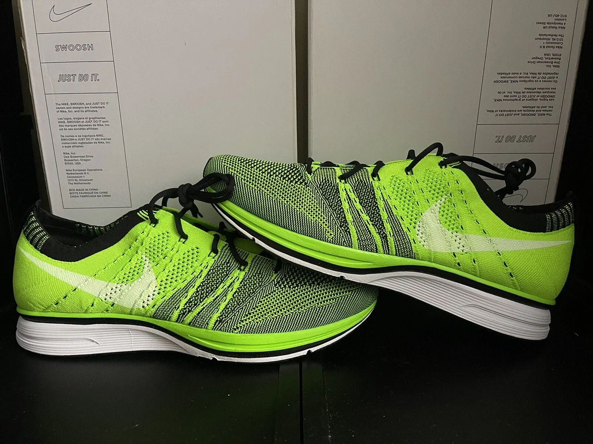 NIKE FLYKNIT ELECTRIC GREEN/BLACK 532984-301 BRAND NEW AIR |