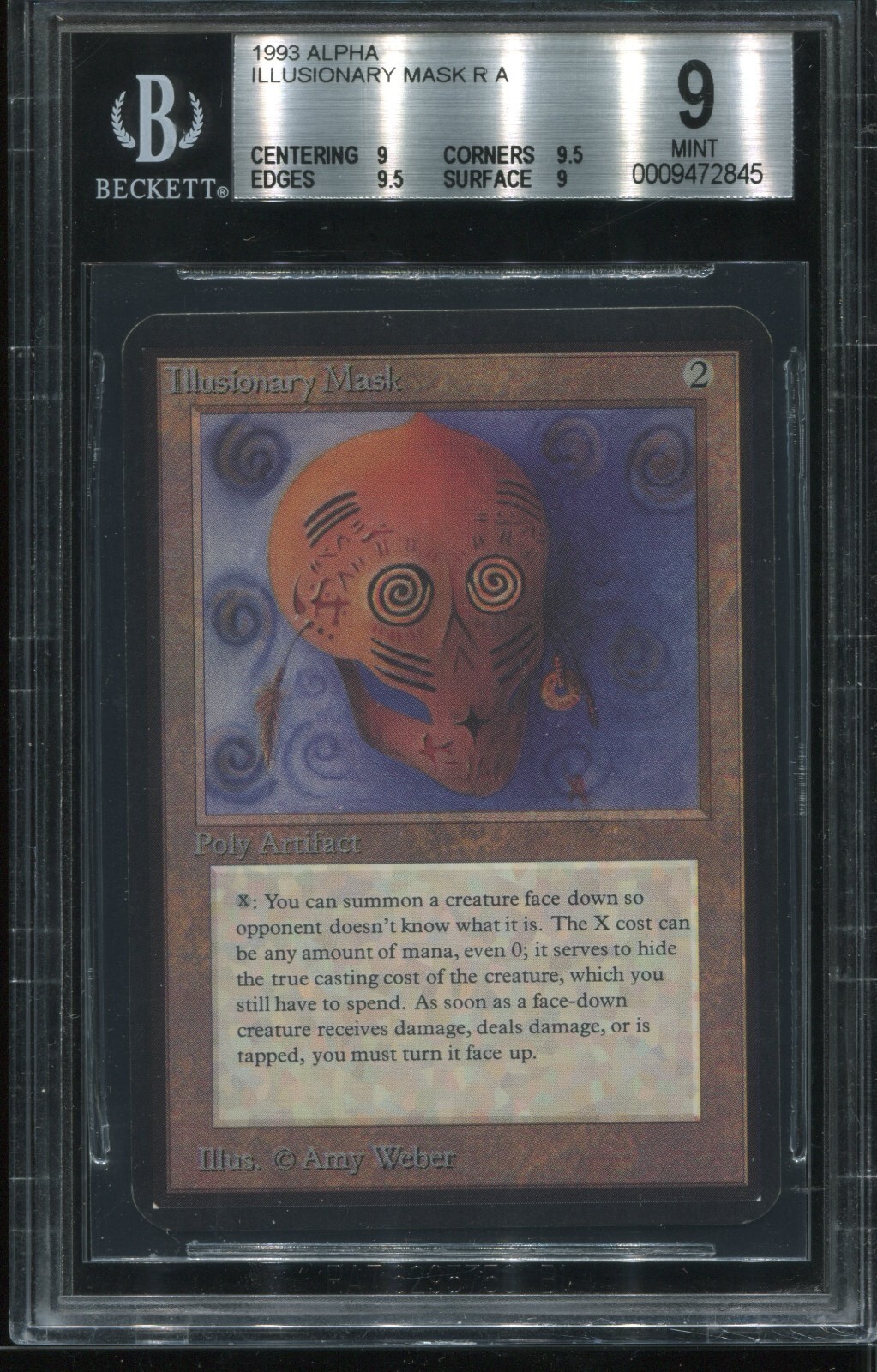 Illusionary Mask Alpha BGS QUAD 9 w/ 9.5 subs Graded MTG magic   #3329