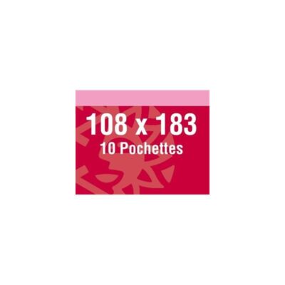 Pochettes double soudure 108 x 183 mm pour Armada. Noir