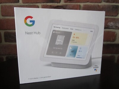 NEW SEALED GOOGLE NEST HUB GA01331-US  2nd Gen 7'' DISPLAY GENERATION CHALK