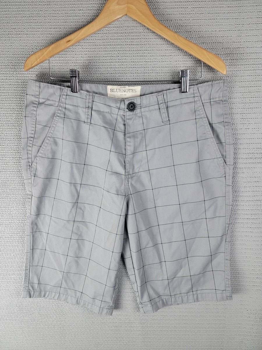 Bluenotes shorts mens size 34 classic flat front striped casual