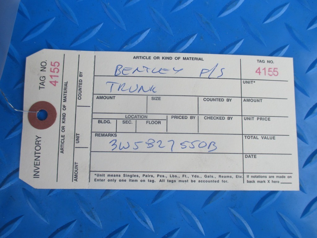 Bentley Continental Flying Spur trunk boot shocks lift support #4155