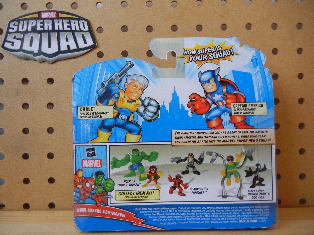 Marvel Super Hero Squad SEALED Wave 6: CABLE & CAPTAIN AMERICA X