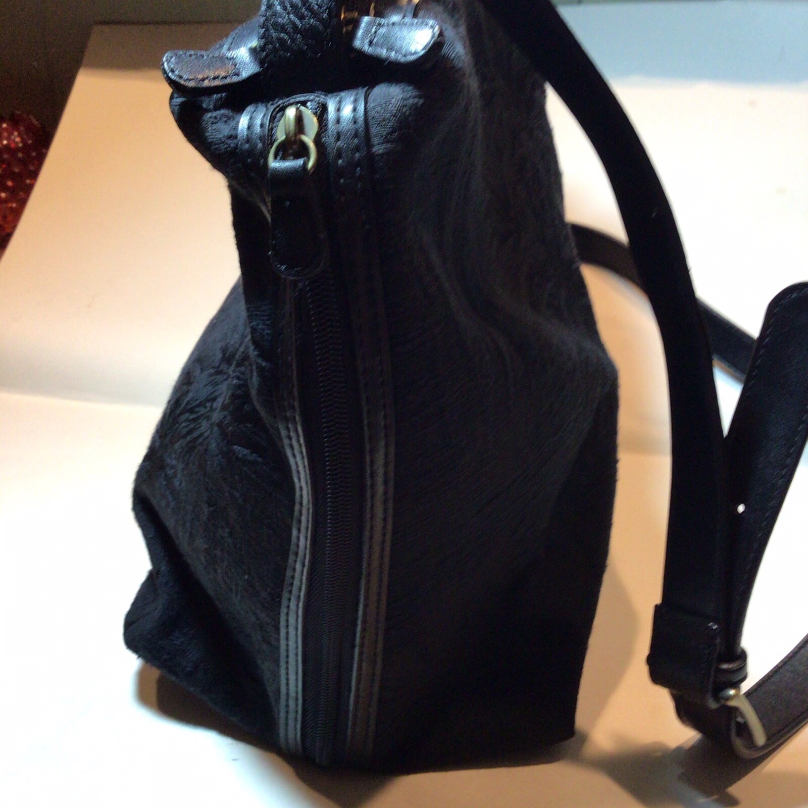 Great American Leatherworks, Black, Brocade, Handbag. Leather Strap. eBay