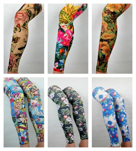 Patterned Tights Footless Printed Funky 