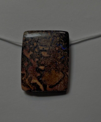 AUSTRALIAN BROWN BOLDER OPAL PENDANT SIDE DRILLED READY 19.5 GR BELOW WHOLESALE