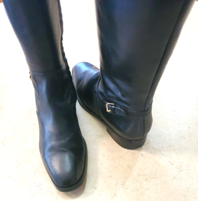 Ralph Lauren Black Leather Boots Buckles S… Polo Ralph Lauren Ranger Black Lace Up Buckle Boots! Size 10  main image 3
