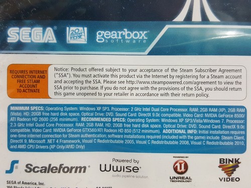 NEW Aliens Colonial Marines PC Computer Game SEALED - US VERSION Sega alien - Picture 4 of 6