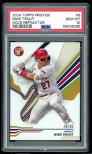 2024 Topps Pristine Mike Trout #8 Gold Refractor 40/50 PSA 10 GEM MINT