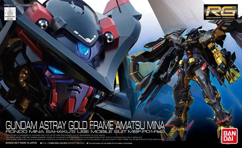 Bandai Gundam Astray Gold Frame Amatsu Mina RG Model Kit Gunpla