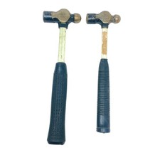 Nupla Ball Peen Hammer Hand Tool Lot Fiberglass Handle M-12 & M-8 USA, 2 Pcs