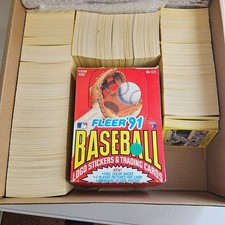 Huge 1991 Fleer Baseball Card Lot 1500+ Cards + Extras MLB Vintage Collection