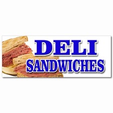 DELI SANDWICHES DECAL sticker delicatessen sub cornbeef pastrami roll