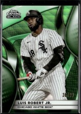 Luis Robert Jr. 2025 Topps Chrome Black Green Refractor 36/99 Chicago White Sox