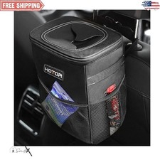 Pattumiera Auto con Coperchio - Antiperdite, Organizer, Impermeabile, 2 Galloni, Nero