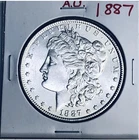 1887 MORGAN SILVER DOLLAR. AU CONDITION. HI GRADE U.S. MINT. BEAUTIFUL COIN