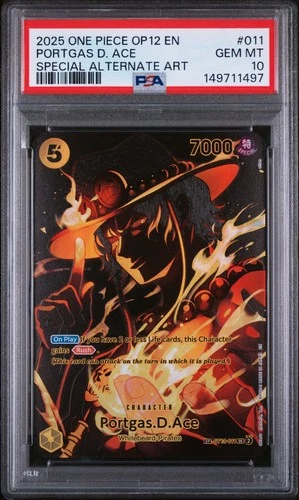 One Piece TCG Legacy of the Master OP12 Portgas D.Ace ST13-011 SP PSA 10