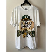 Vintage Green Bay Packers Big Face Taz Looney Tunes NFL Football T Shirt VK16534