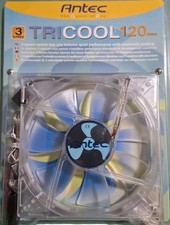 NIB Antec TriCool 120mm Clear Case Fan with 3-Speed Switch