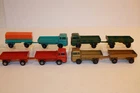 4 Vintage 1960's - 1970's Matchbox Lesney Mercedes Trucks w/ Trailers & One Cap