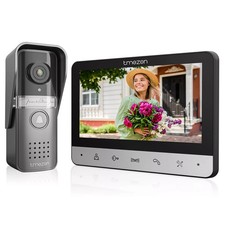 TMEZON Video Intercom System Wired Video Door Phone Doorbell 7 Inches Monitor