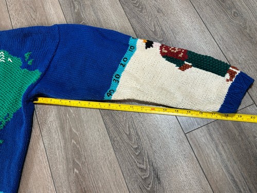 Cárdigan Suéter Opciones Diseño Vintage Mujer Grande Mapa del Mundo Pueblos del Mundo - Imagen 10 de 15