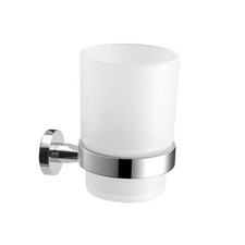 Toothbrush Holder Wall Mounted with Satined Cup with Chrome-Plated Holder,Met...