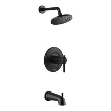 Glacier Bay Dorind Tub Shower Faucet Matte Black 1 Handle 1.8 GPM w/ Valve