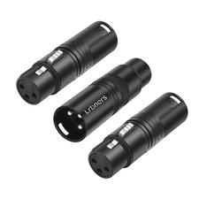 XLR Male to Female Audio Adapter, Black Shell Secure Locking Coupling Connect...