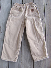 Carhartt Vintage Y28 Light Tan Cotton Canvas Carpenter Pants Boys 6