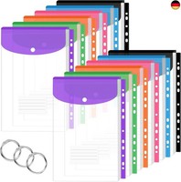 Vakki Dokumentenmappe A4, 12 StüCk Transparent Dokumententasche A4 Zum