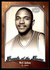 Mark Jackson 2009-10 Upper Deck Greats of the Game #1 St. John's Redmen NBA READ