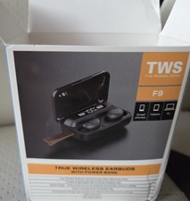 TWS F9 True Wireless Headphones Earbuds With Power Bank Digital Display-Black