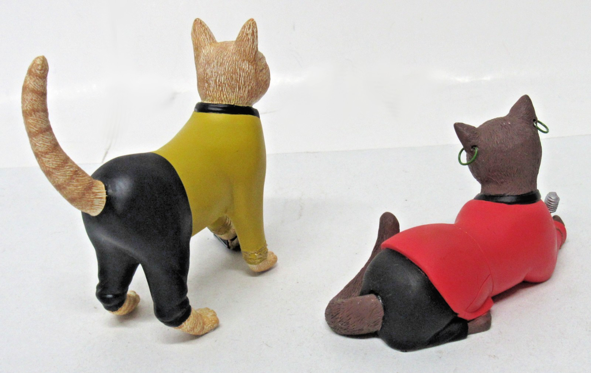 RARE Space Cat Crusaders Star Trek Cat Figurines Hamilton