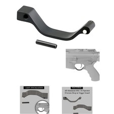 Aluminum Black Anodized Oversize Drop-in Trigger Guard For Tactical Applications