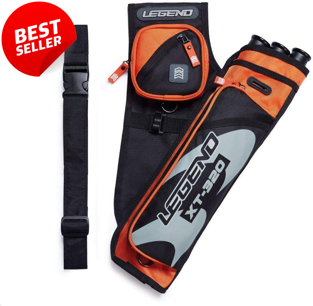 XT320 Archery Quiver Nylon Hip 3 Arrow Tubes Target Shooting Adjustable Belt US