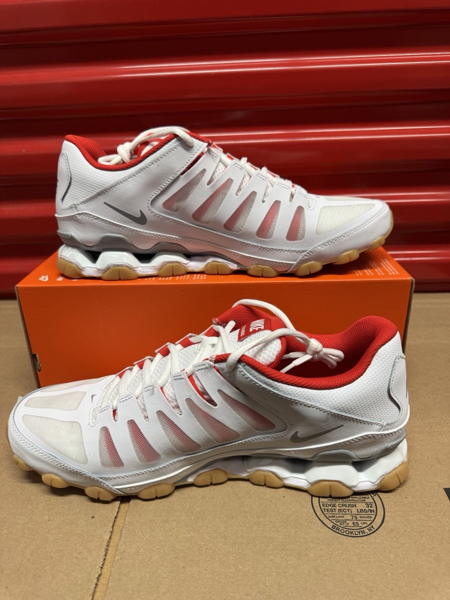 Men's Size 12 - Nike Reax 8 TR Mesh White Wolf Grey Red 621716-103
