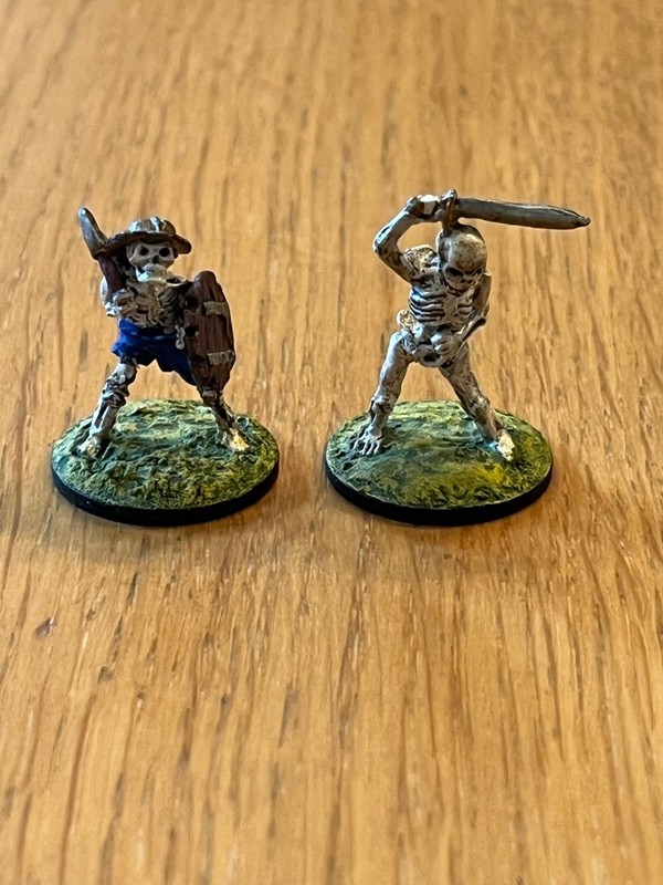 Citadel Miniatures early type C17 Skeletons OOP metal painted for AD&D/Warhammer