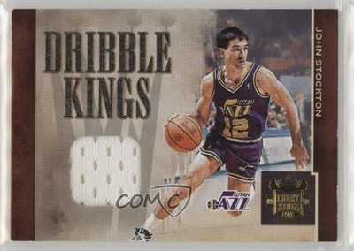 2009-10 Panini Court Kings Dribble Memorabilia 71/299 John Stockton #6 HOF e1e