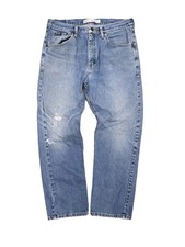Vintage 90s Lee Jeans Men s 34x29 Light Wash Distressed Perfect Fade Regular Fit