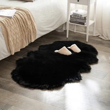 Luxury Super Soft Fluffy Area Rug Faux Fur Sheepskin Rug Decorative Plush Sha...