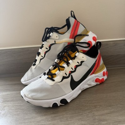 Nike React Element 55 Rot Weiß Tour Gelb Größe 6