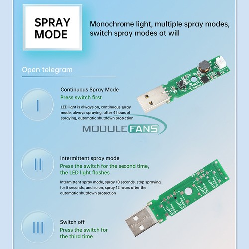 Mist Maker Atomizing Module Kit DC 5V USB Humidifier Driving Circuit Board - Picture 6 of 27